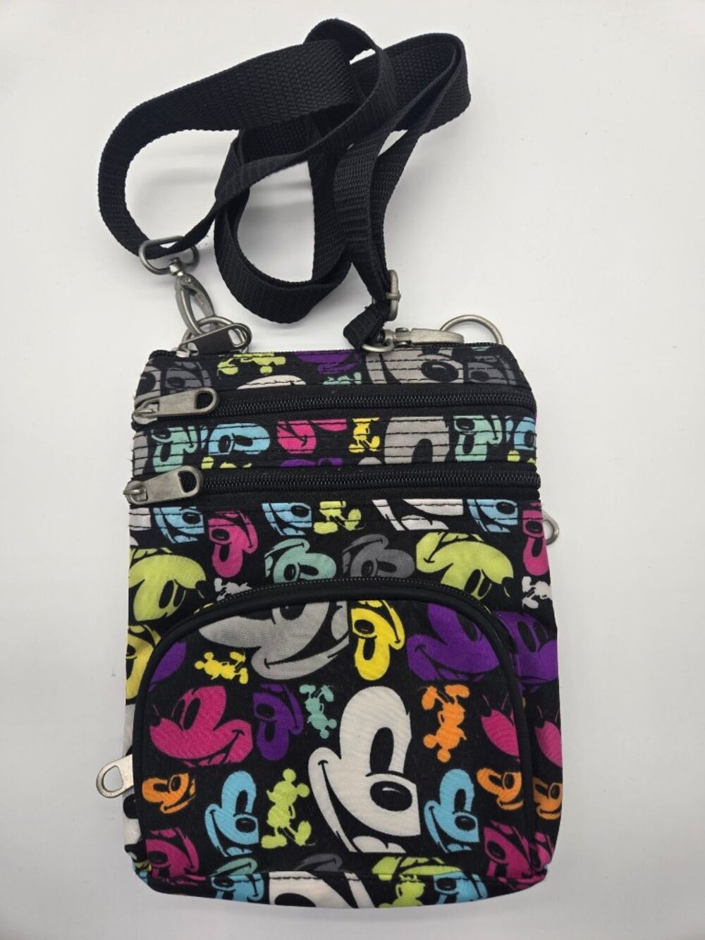 Disney Parks Rainbow Mickey Mouse Pop Art Crossbody Organizer Bag
